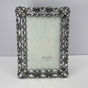 Bejeweled Rhinestone 4x6 Picture Frame Ornate Glam Hollywood Regency Victorian
